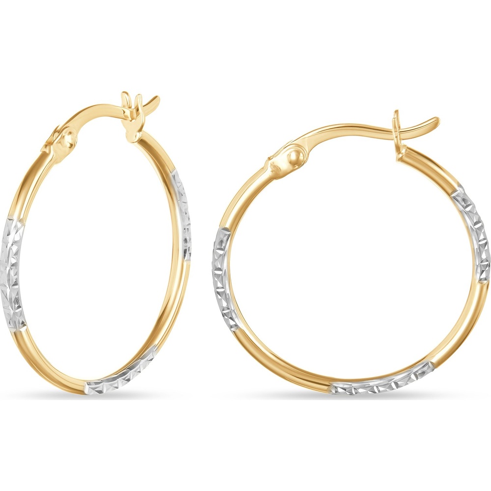 FAVS Créoles 375 Or jaune Boucles d'oreilles