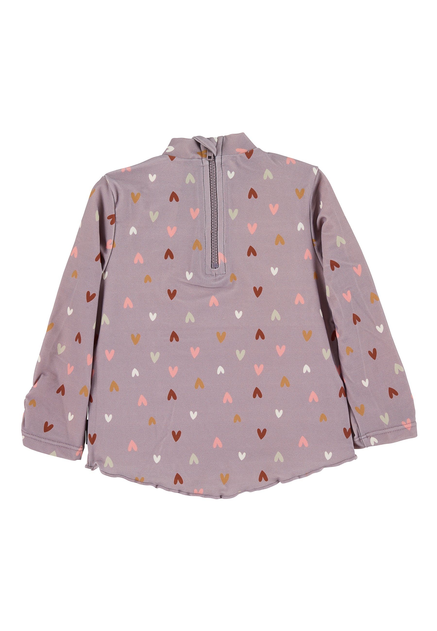 Sterntaler® Badeanzug Langarm-Schwimmshirt Herz (1-St., Kinderbadeanzug Langarm, Schwimmshirt mit süßen Motiv) Schwimmanzug mit Reißverschluss und Stehkragen, Baby Badeanzug