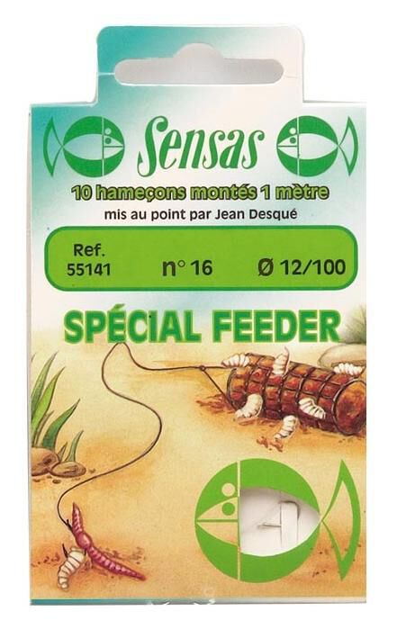 Sensas Feeder 100cm Pre-Tied Hooks (x10)