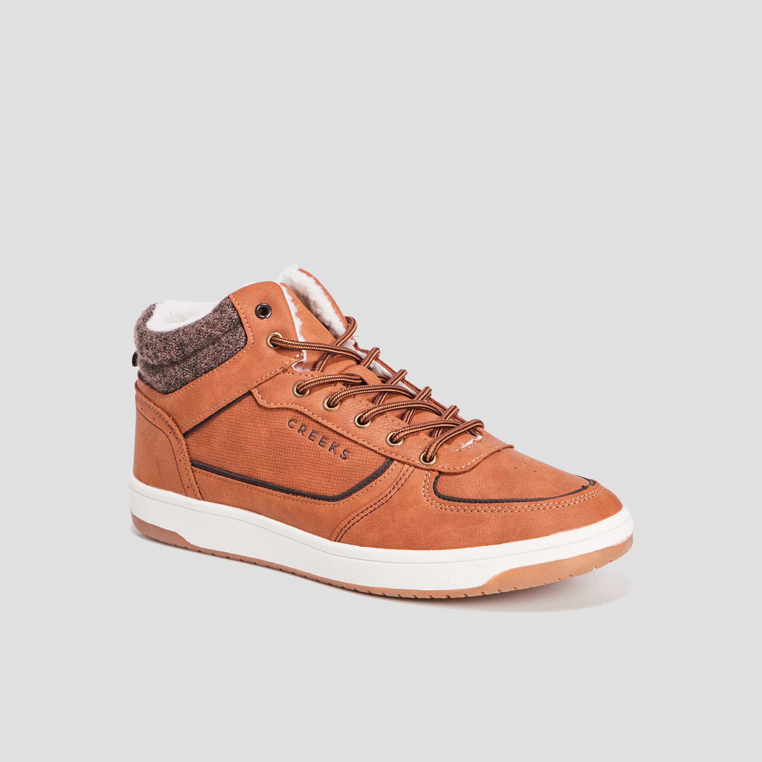 Baskets montantes Creeks marron homme | La Halle