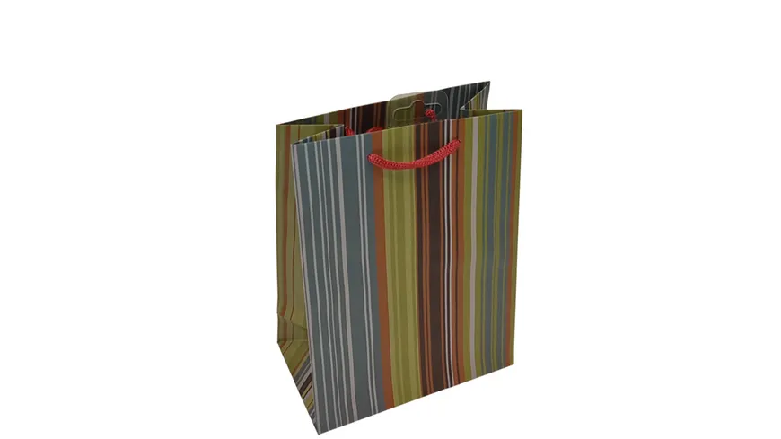 TRUBA Geschenktasche midi STREIFEN grün/blau