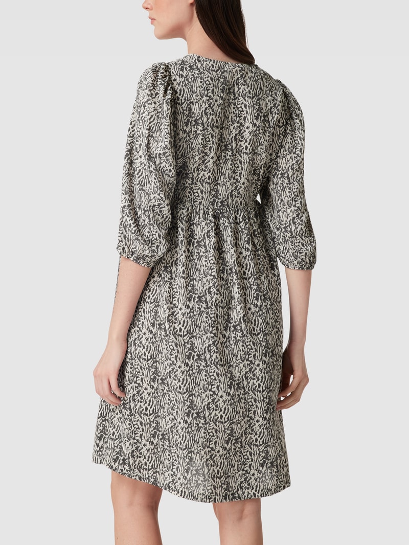 Umstands-Kleid mit Allover-Muster Modell 'Azelia Tess' in hellgrau