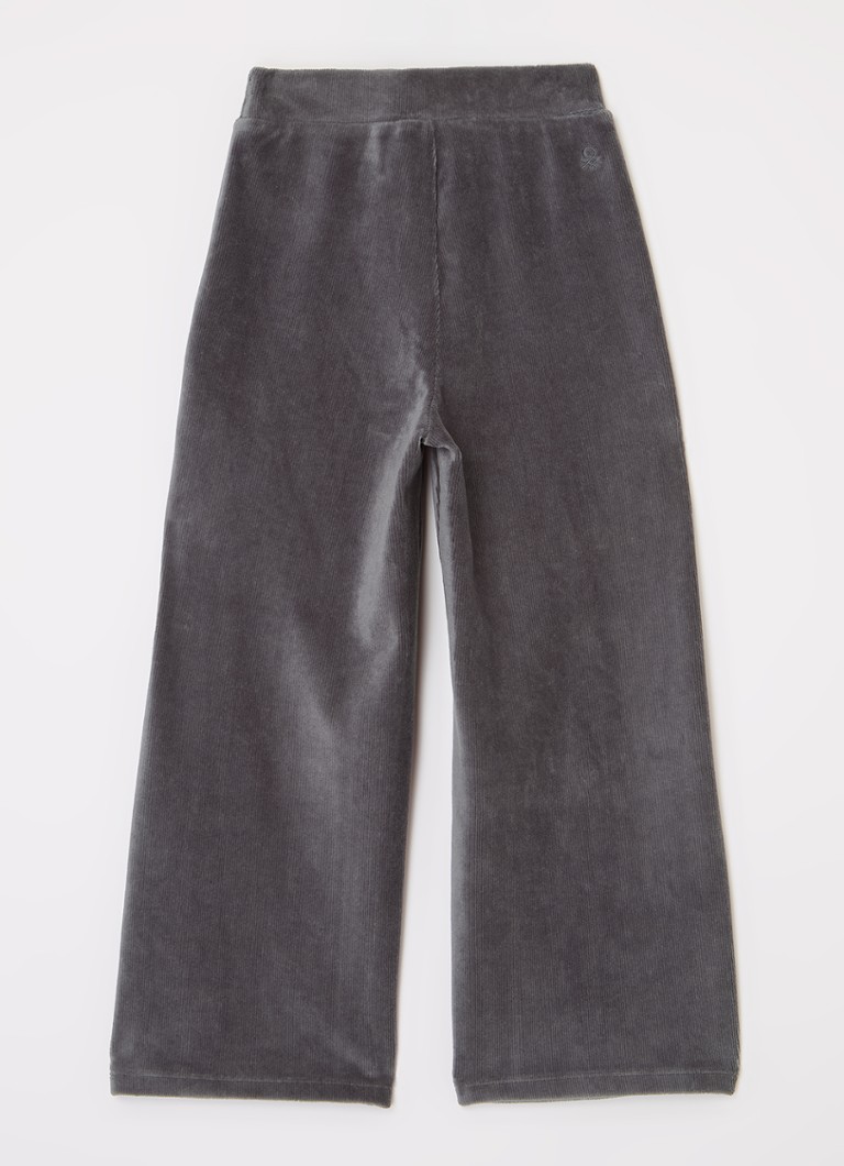 Benetton kalhoty culottes s vysokým pasem a žebrovanou strukturou.