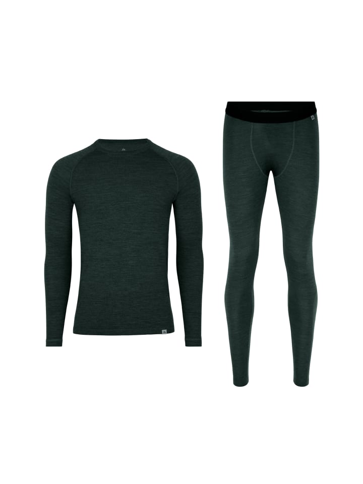 DANISH ENDURANCE Baselayer-Set Merino Baselayer in dark green günstig kaufen