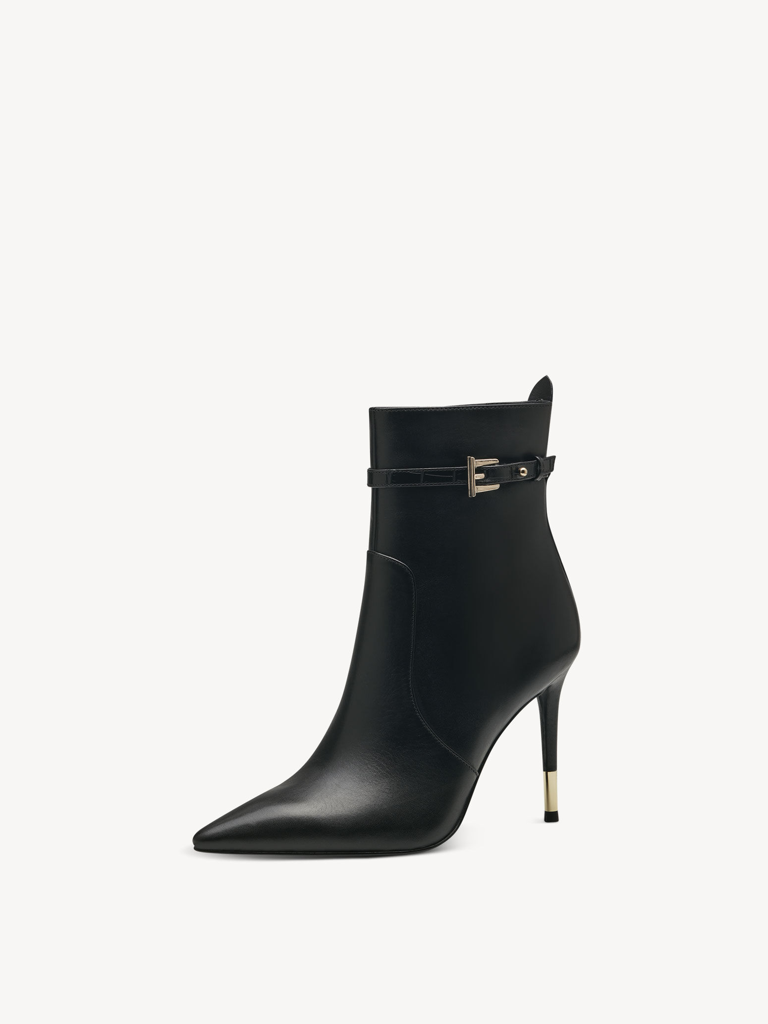 Bottine en cuir - noir
