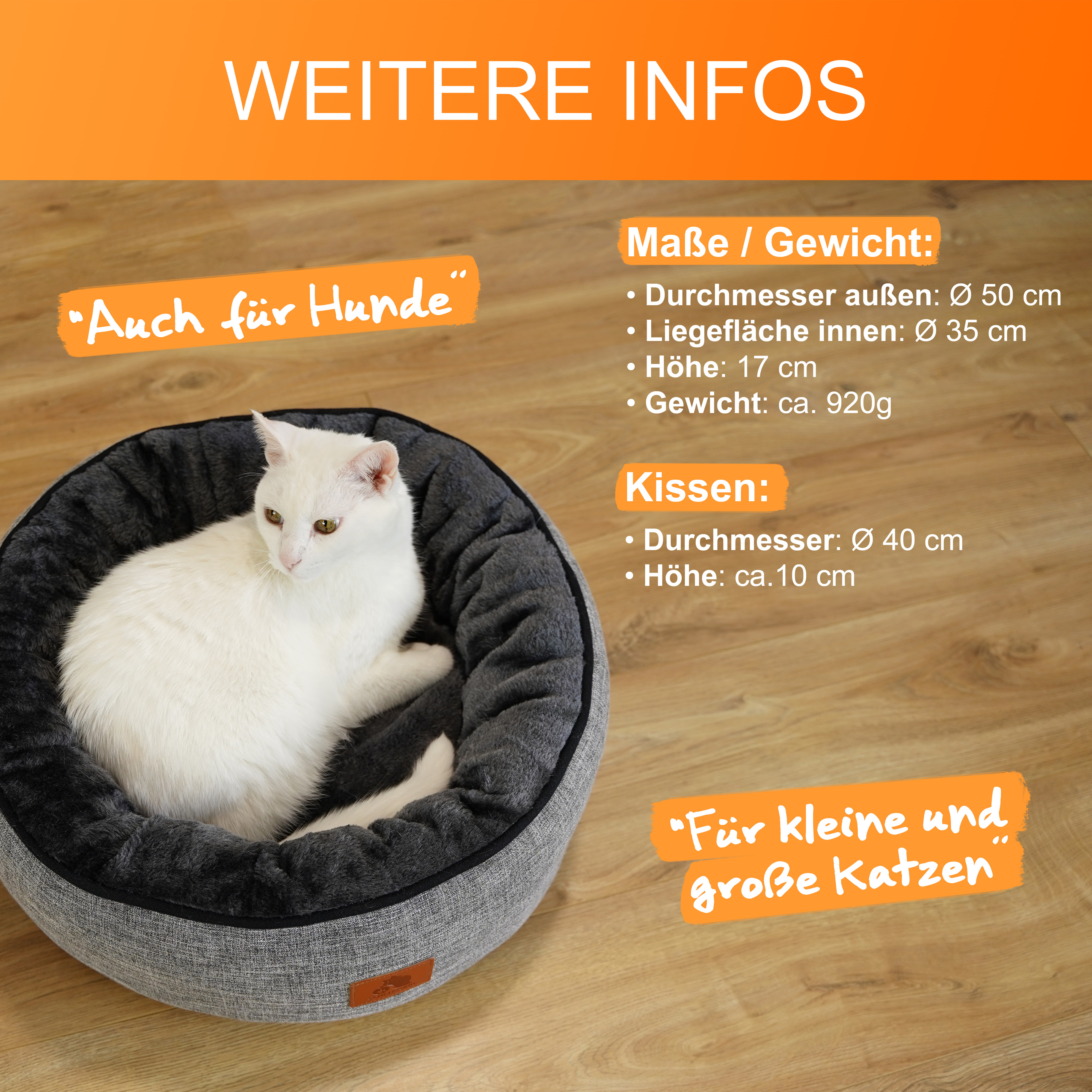 Schlitzohr Hundebetten Schlitzohr Donut Katzenbett Sissy rund