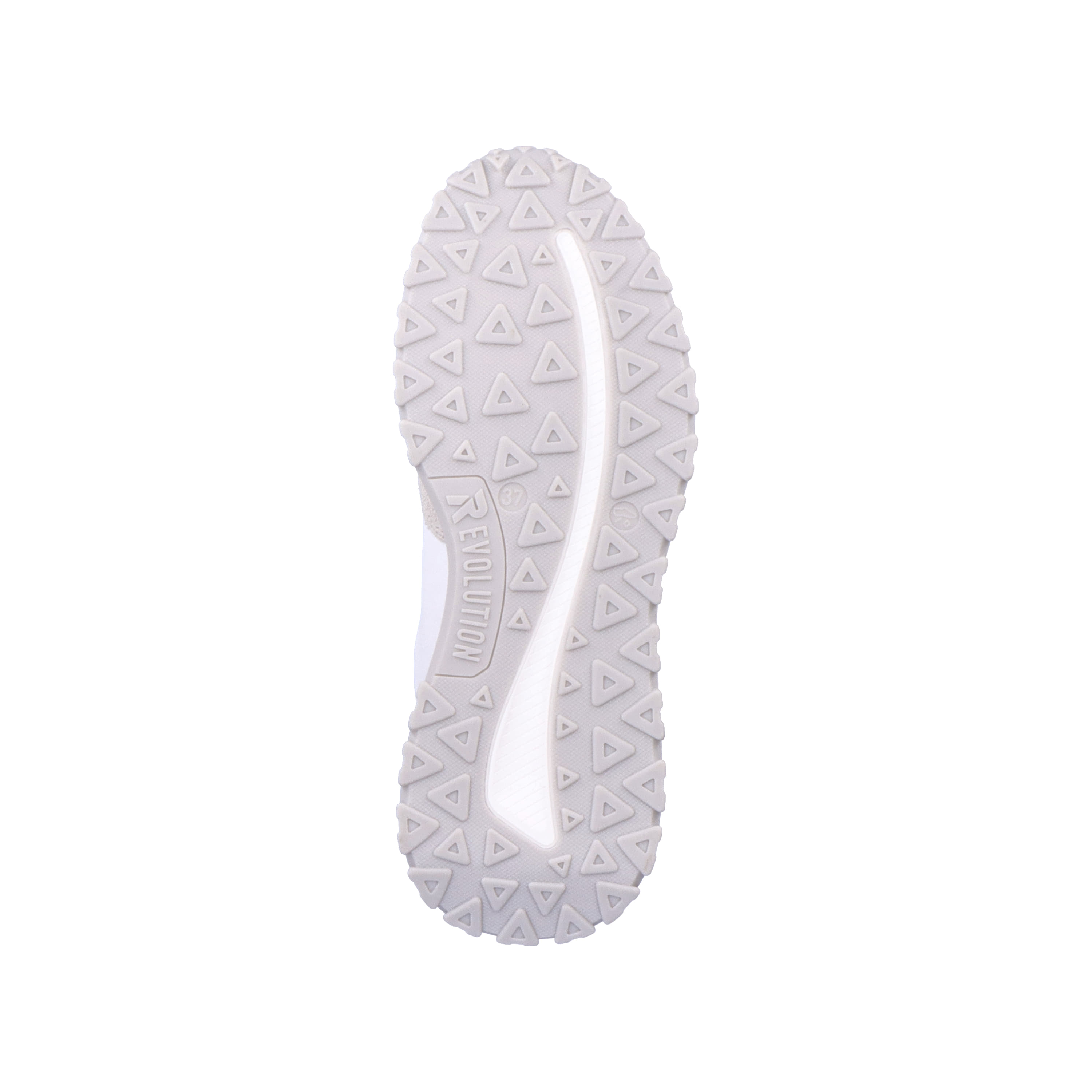 Rieker Damen Sneaker Low swan-white stone-grey