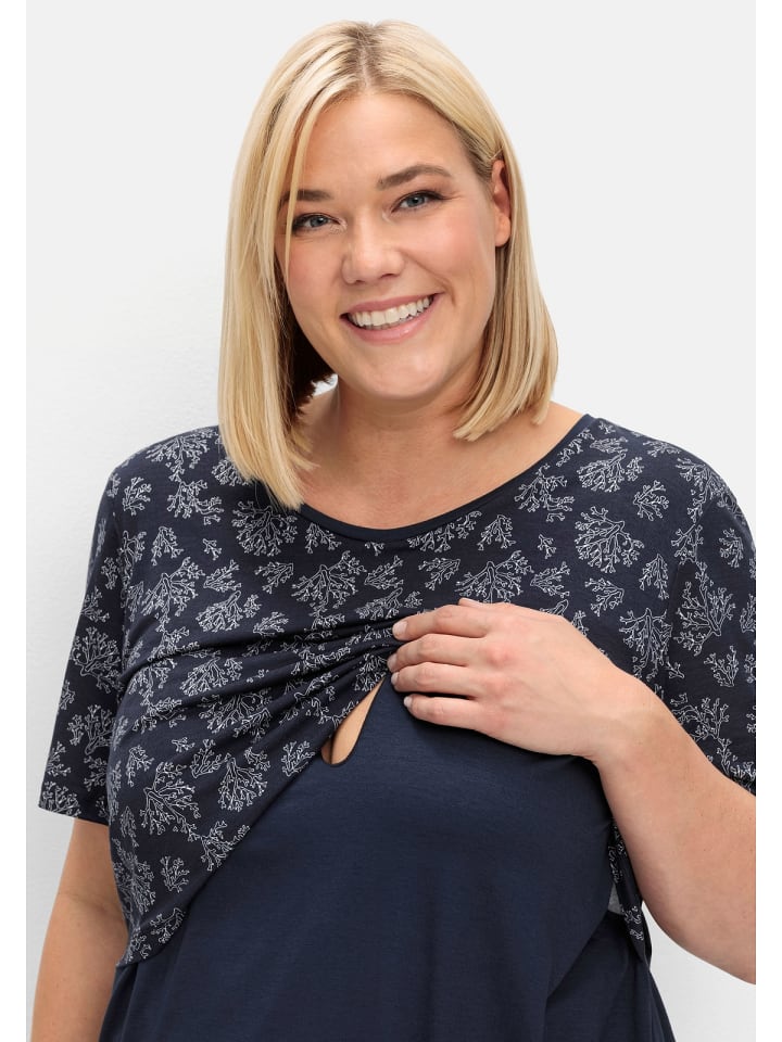 sheego Stillshirt in tiefblau günstig kaufen