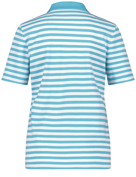 Gestreiftes Poloshirt aus nachhaltiger Baumwolle
