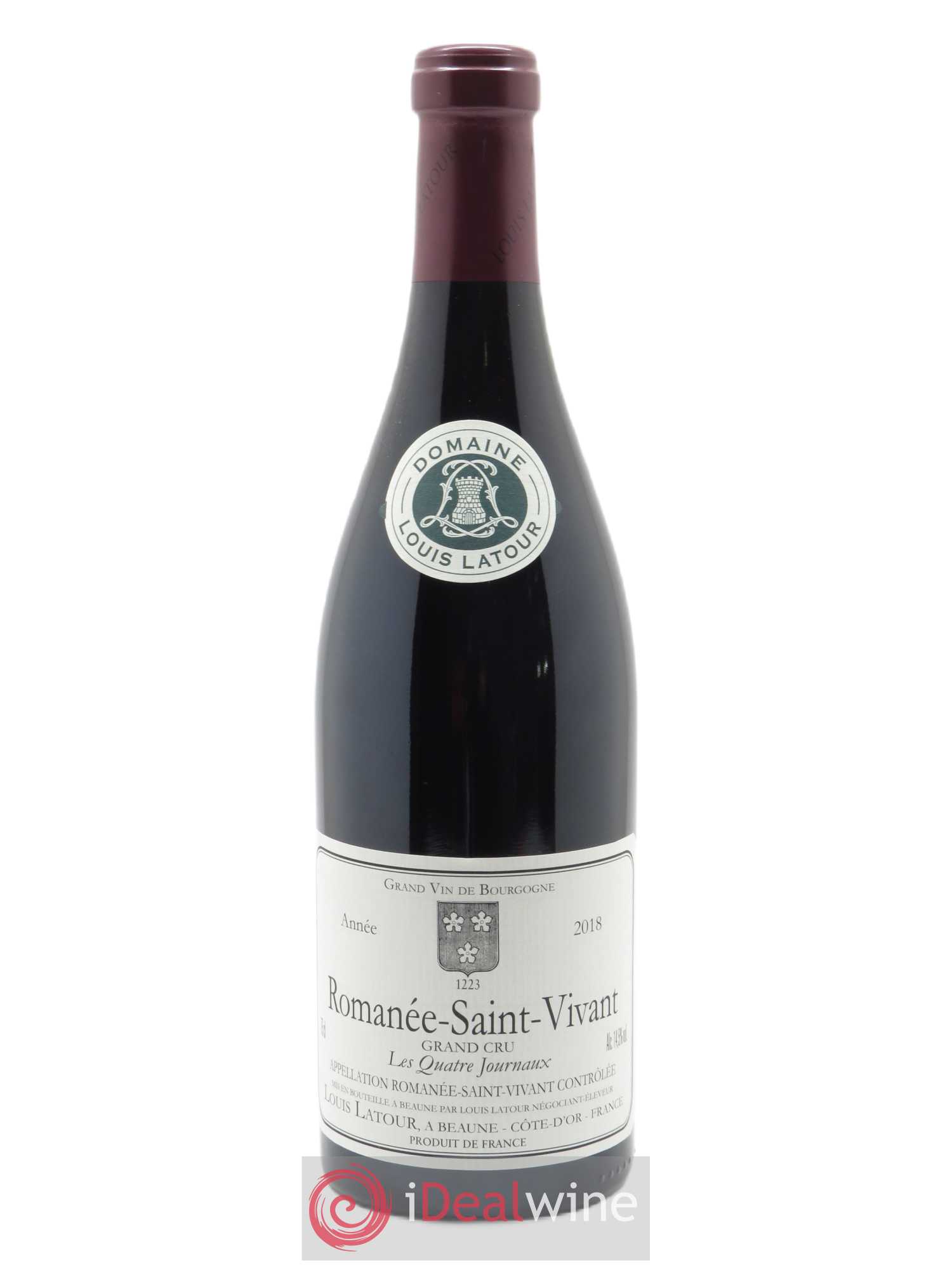 Romanée-Saint-Vivant Grand Cru Les Quatre Journaux Louis Latour  2018 - Lot de 1 Bouteille