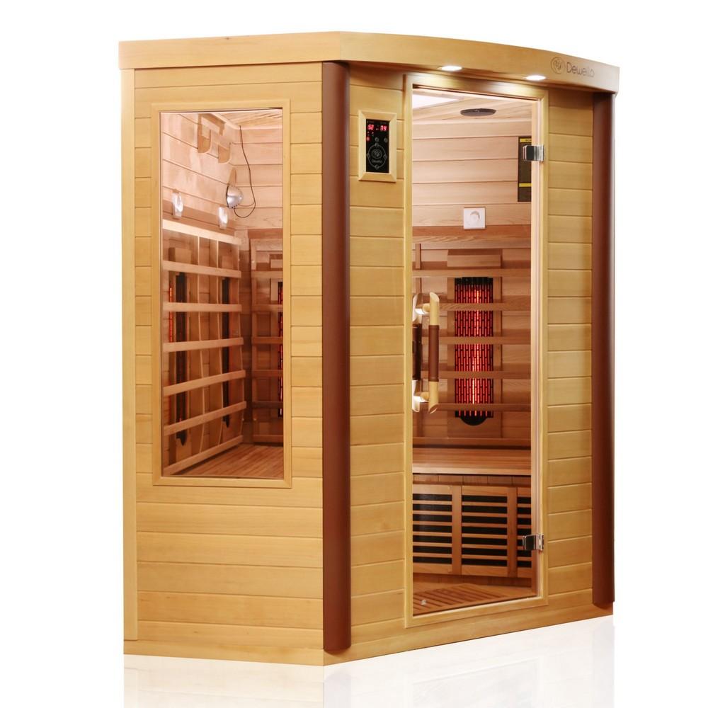 Dewello Infrarotkabine Infrarotsauna TORONTO 152cm x 152cm x 190cm Vollspektrum