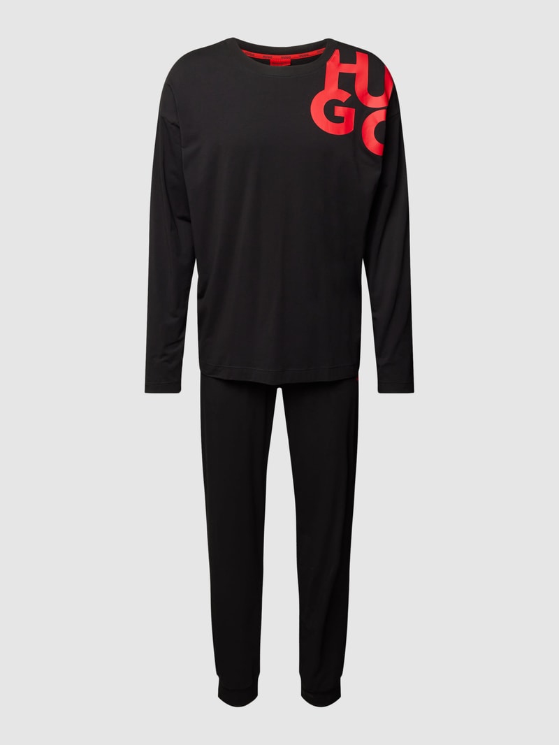 Pyjama mit Stretch-Anteil in schwarz