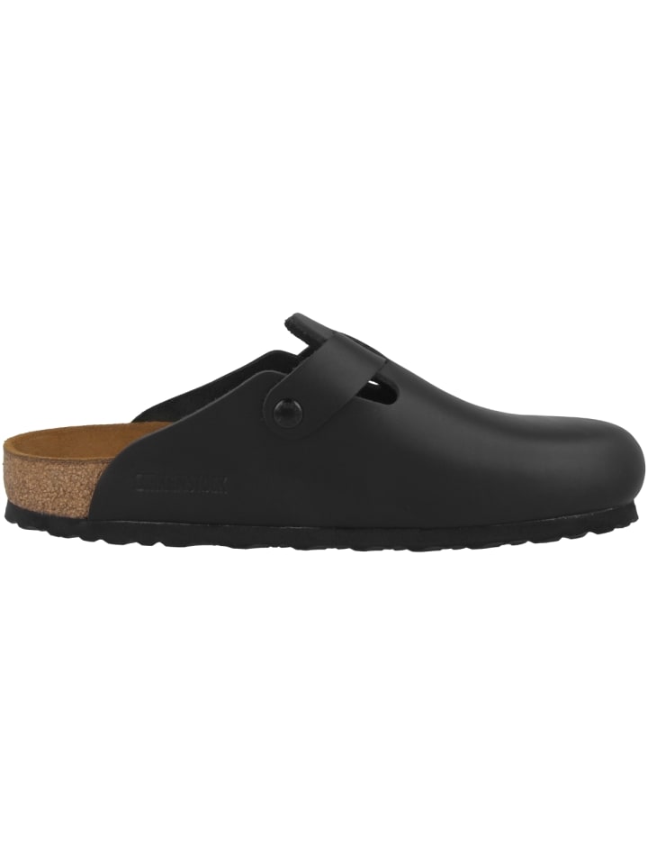 Birkenstock Clogs Boston Naturleder schmal in schwarz günstig kaufen