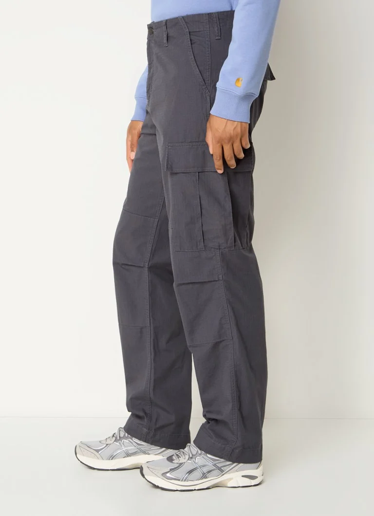 Carhartt WIP Colombia regulāras piegriezuma kravas bikses ar atloku un sānu kabatām