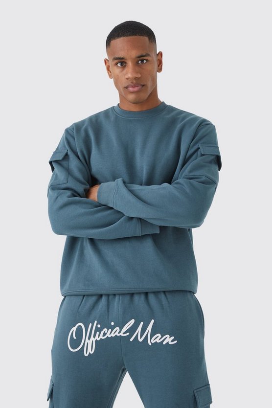 Sweatshirt mit Cargo-Taschen & Jogginghose