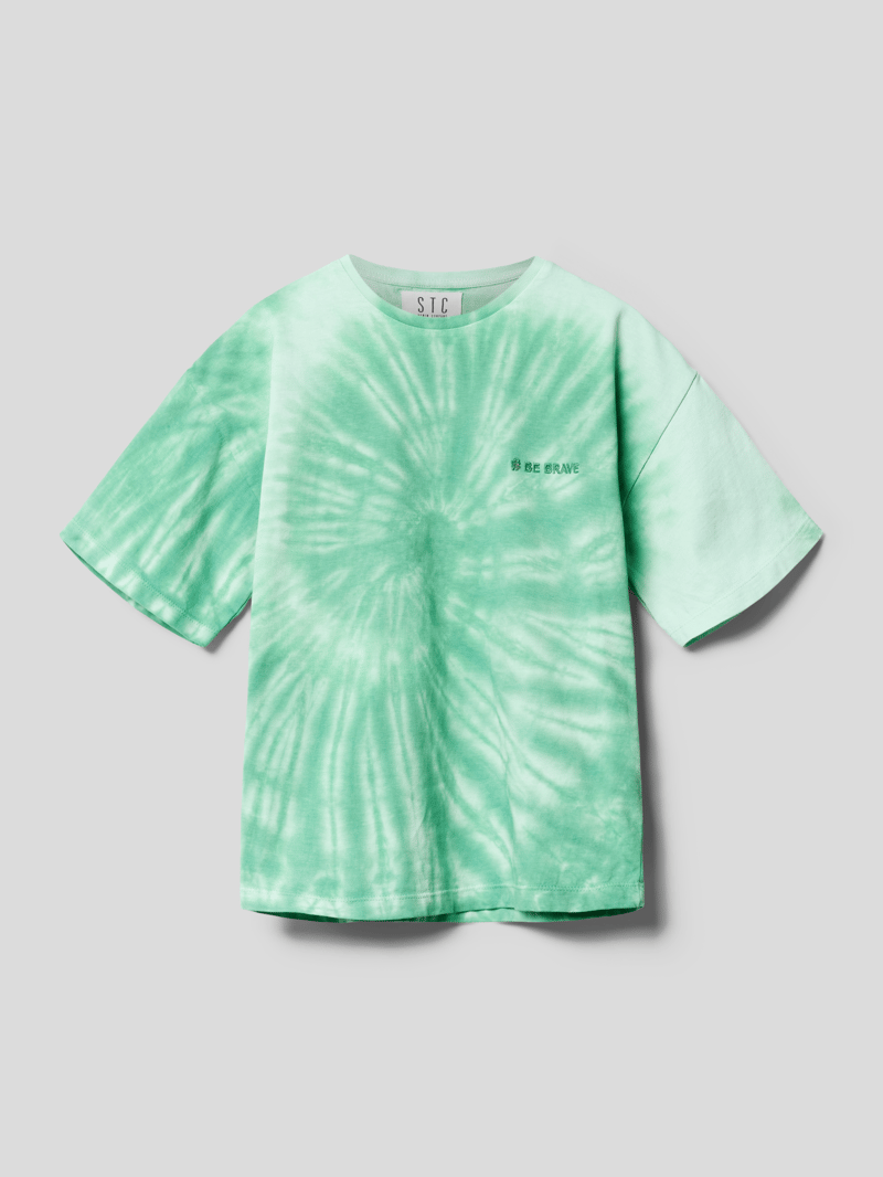T-Shirt im Batik-Look in grün
