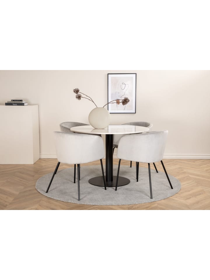 ebuy24 Essgruppe Estelle 105 (5-teilig) Grau 106 x 106 cm günstig kaufen onesize