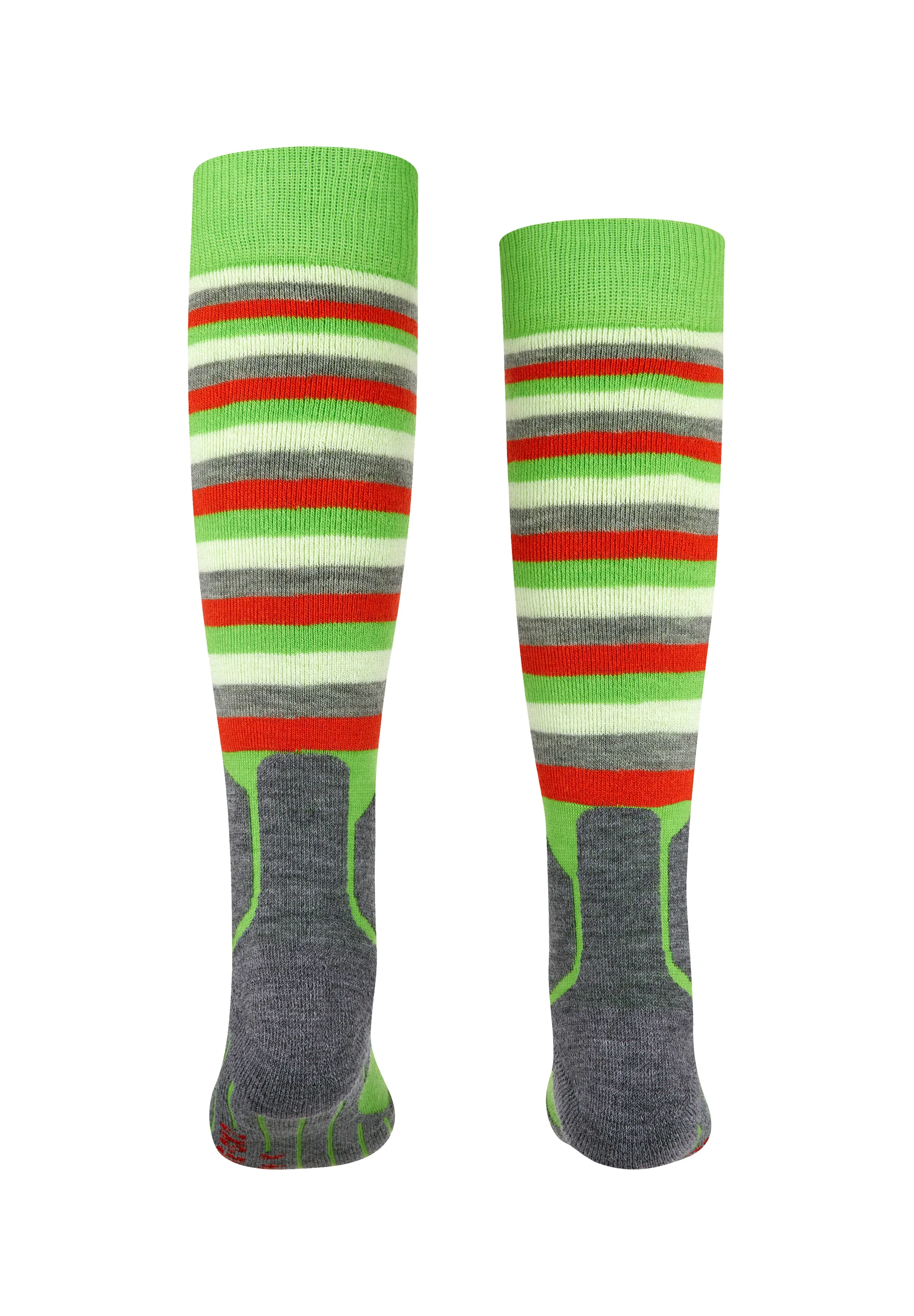 Calcetines deportivos funcionales Falke SK2 Stripes para niños, de esquí, de resistencia media, acolchados y antiampollas.