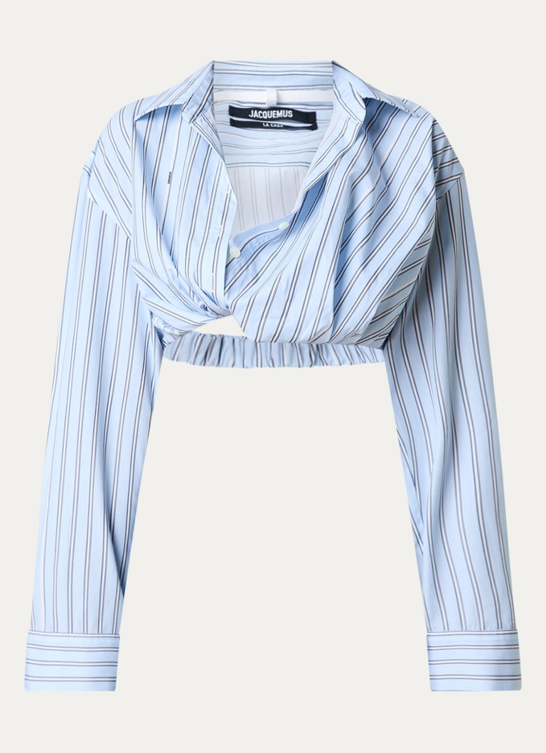 Blusa cropped Jacquemus com estampa listrada