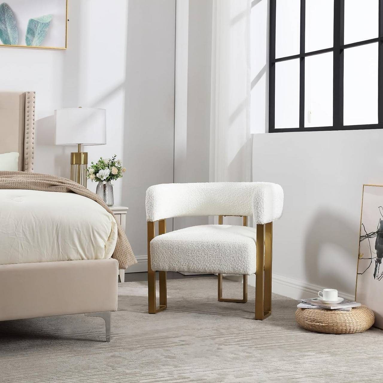 Woltu Relaxsessel (1-St), Loungesessel aus Chenille Polstersessel