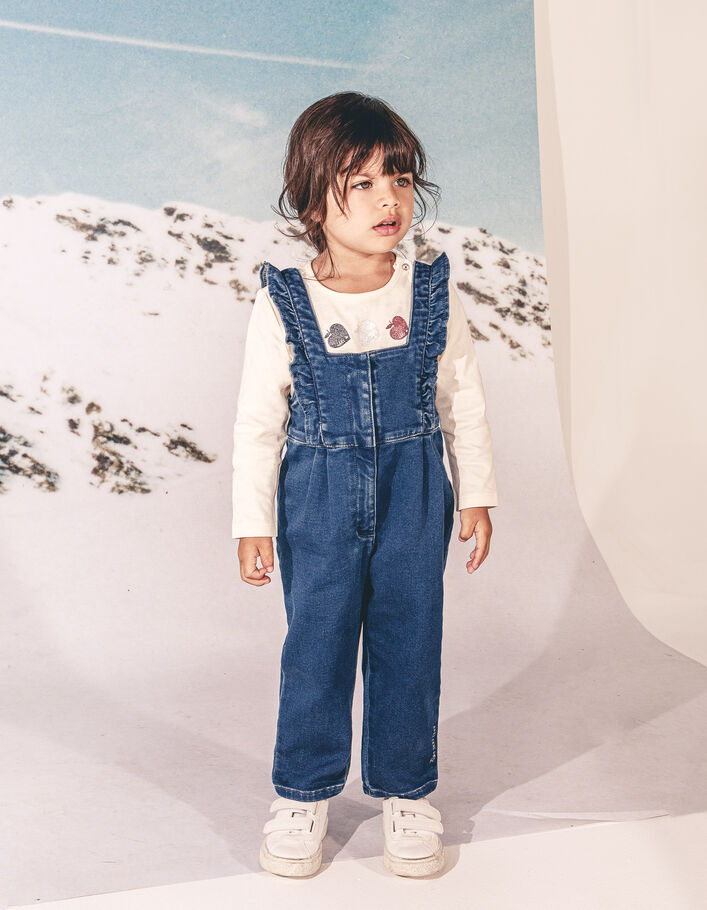 Ensemble salopette en jean et tee-shirt bébé fille