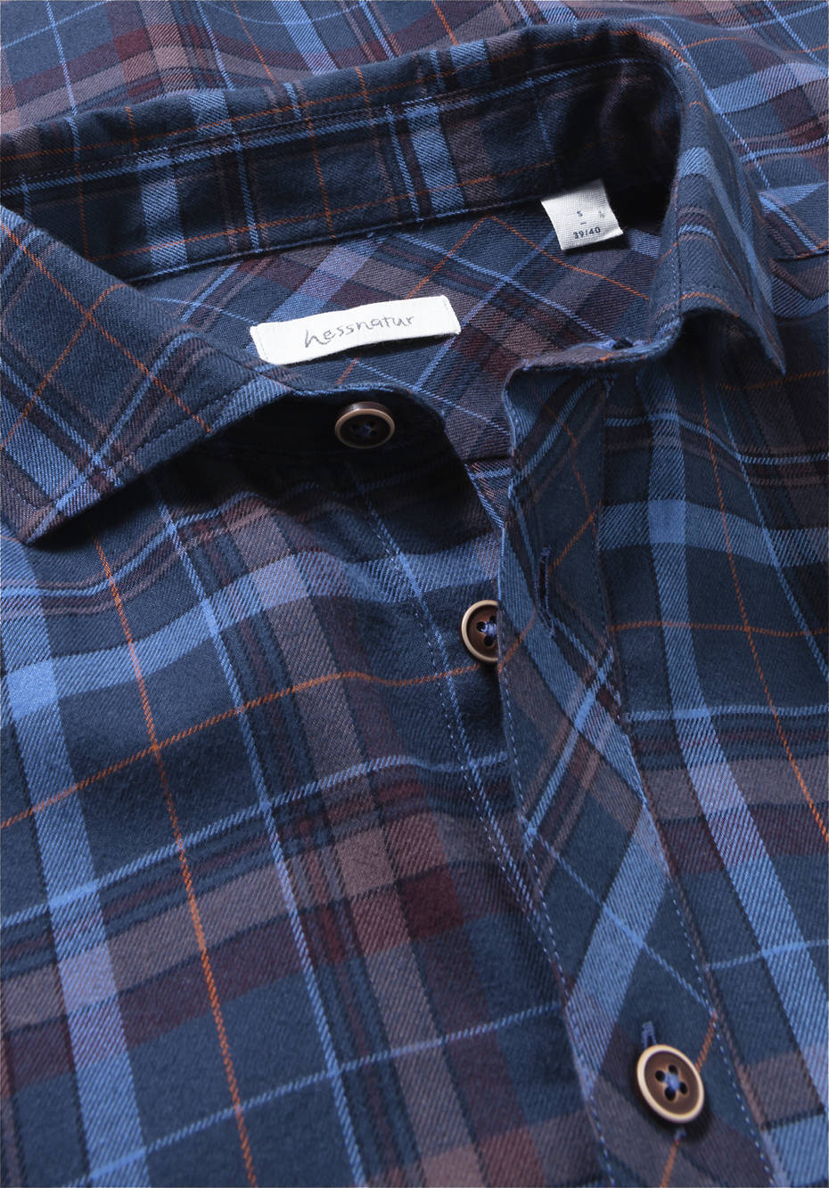 Flanell-Karohemd Relaxed Fit aus reiner Bio-Baumwolle