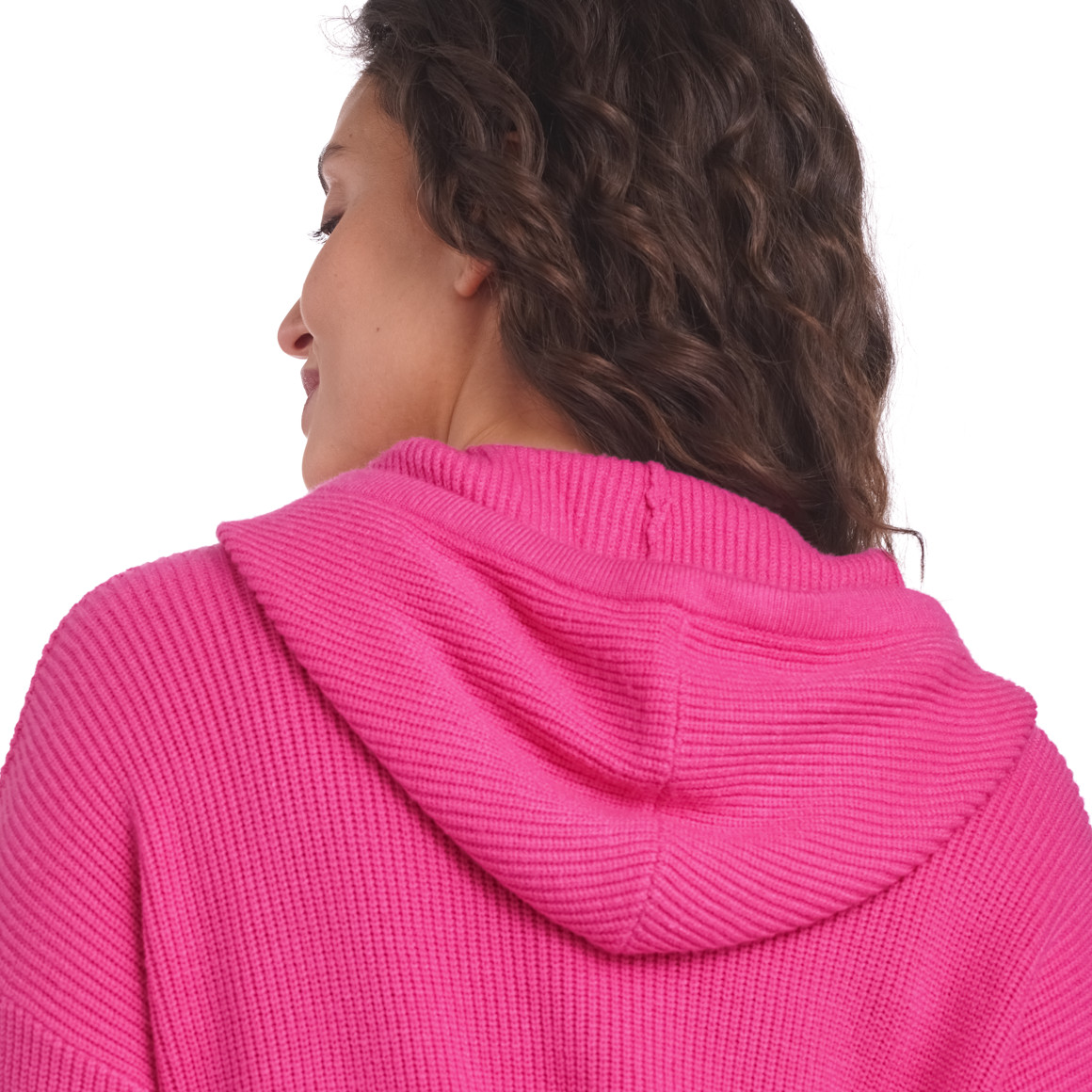 Damen Strickpullover mit Kapuze