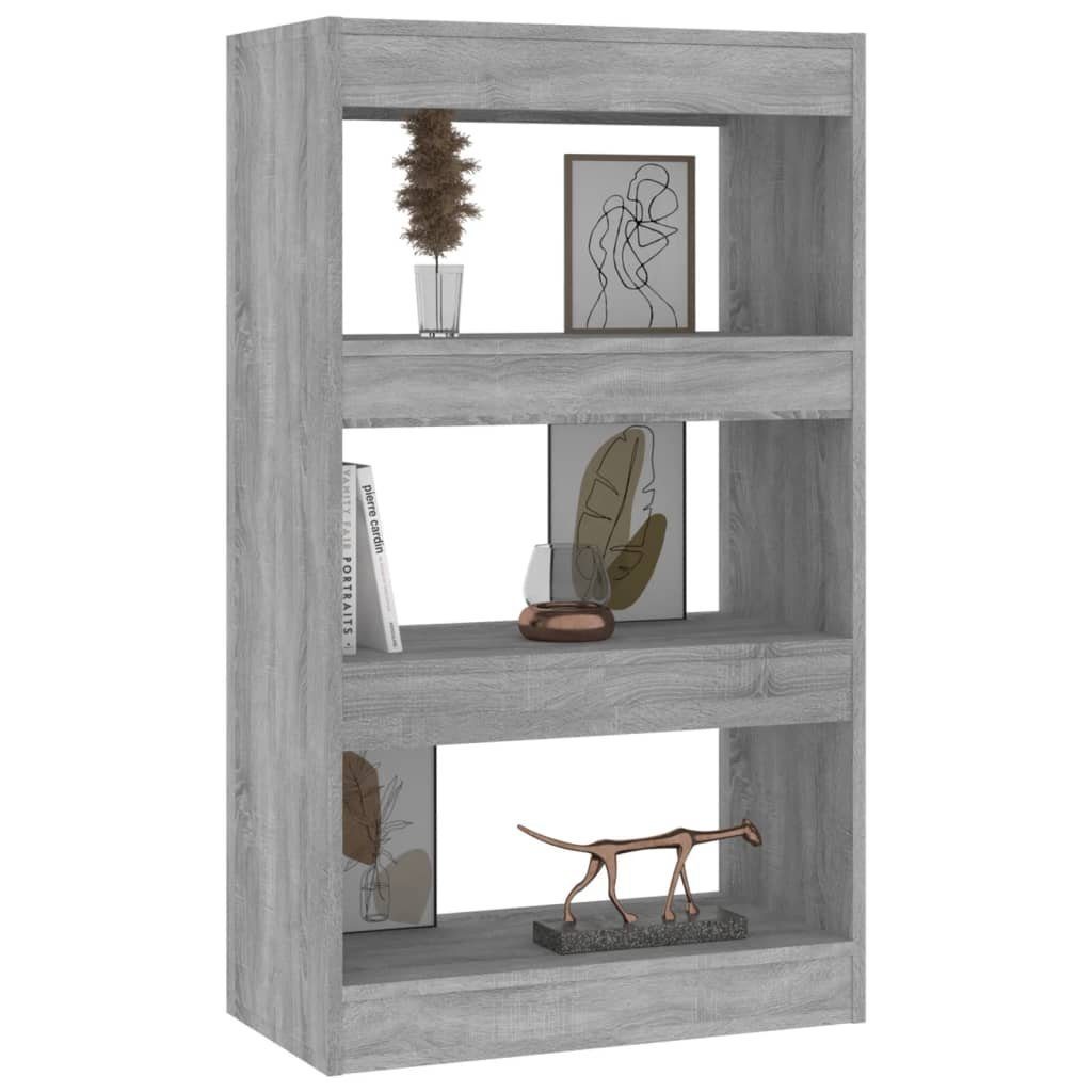 vidaXL Bücherregal Bücherregal/Raumteiler Grau Sonoma 60x30x103 cm Holzwerkstoff, 1-tlg.
