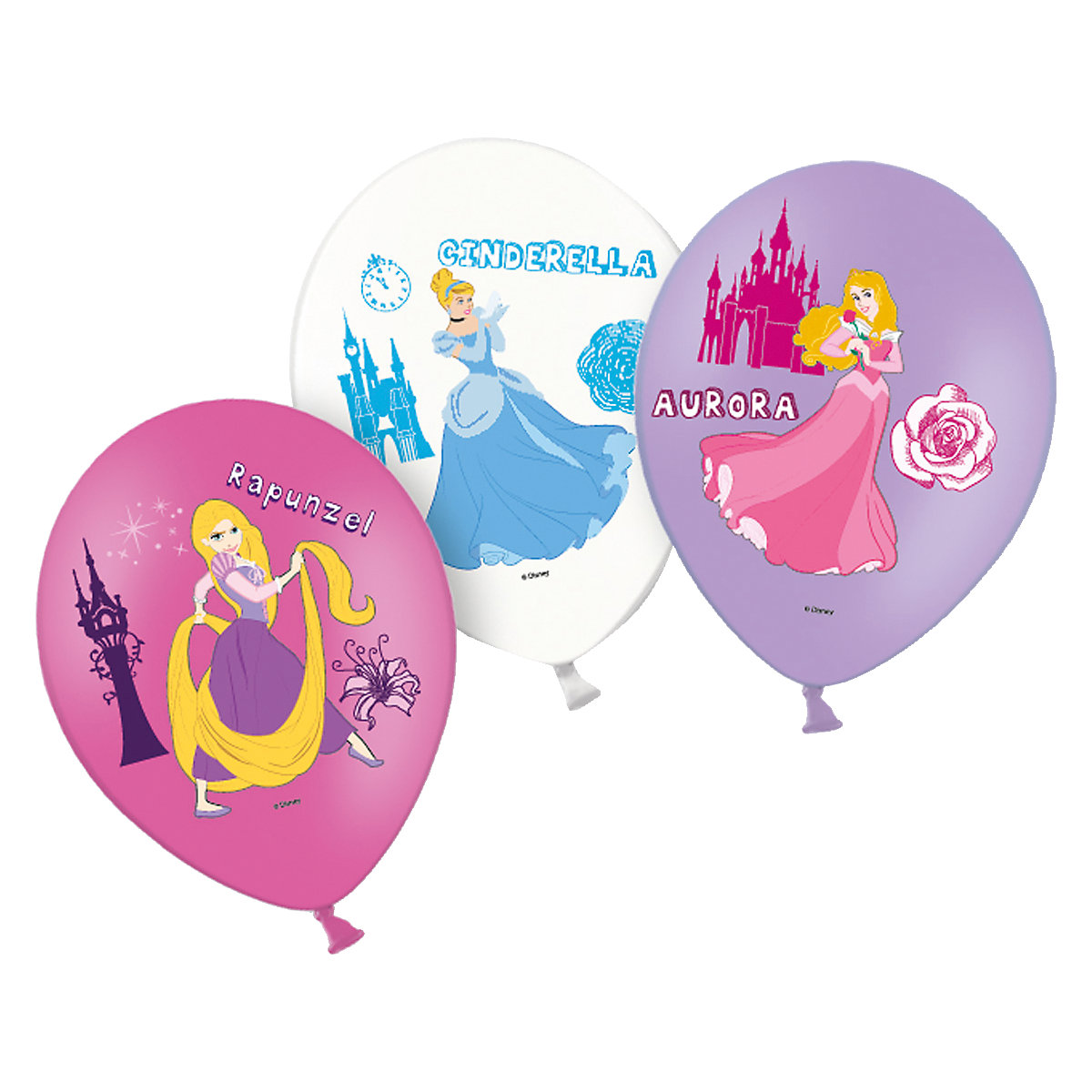 Latexballons Prinzessin 27,5 cm, 6er Pack
