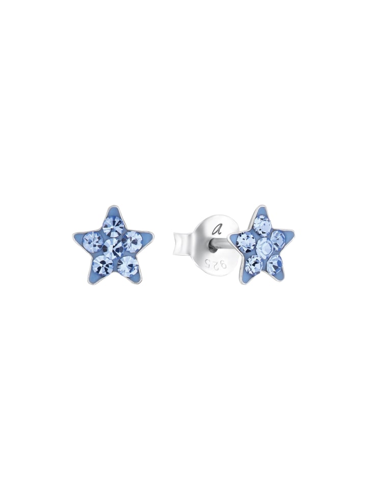 Amor Ohrstecker Silber 925, rhodiniert in Blau günstig kaufen onesize
