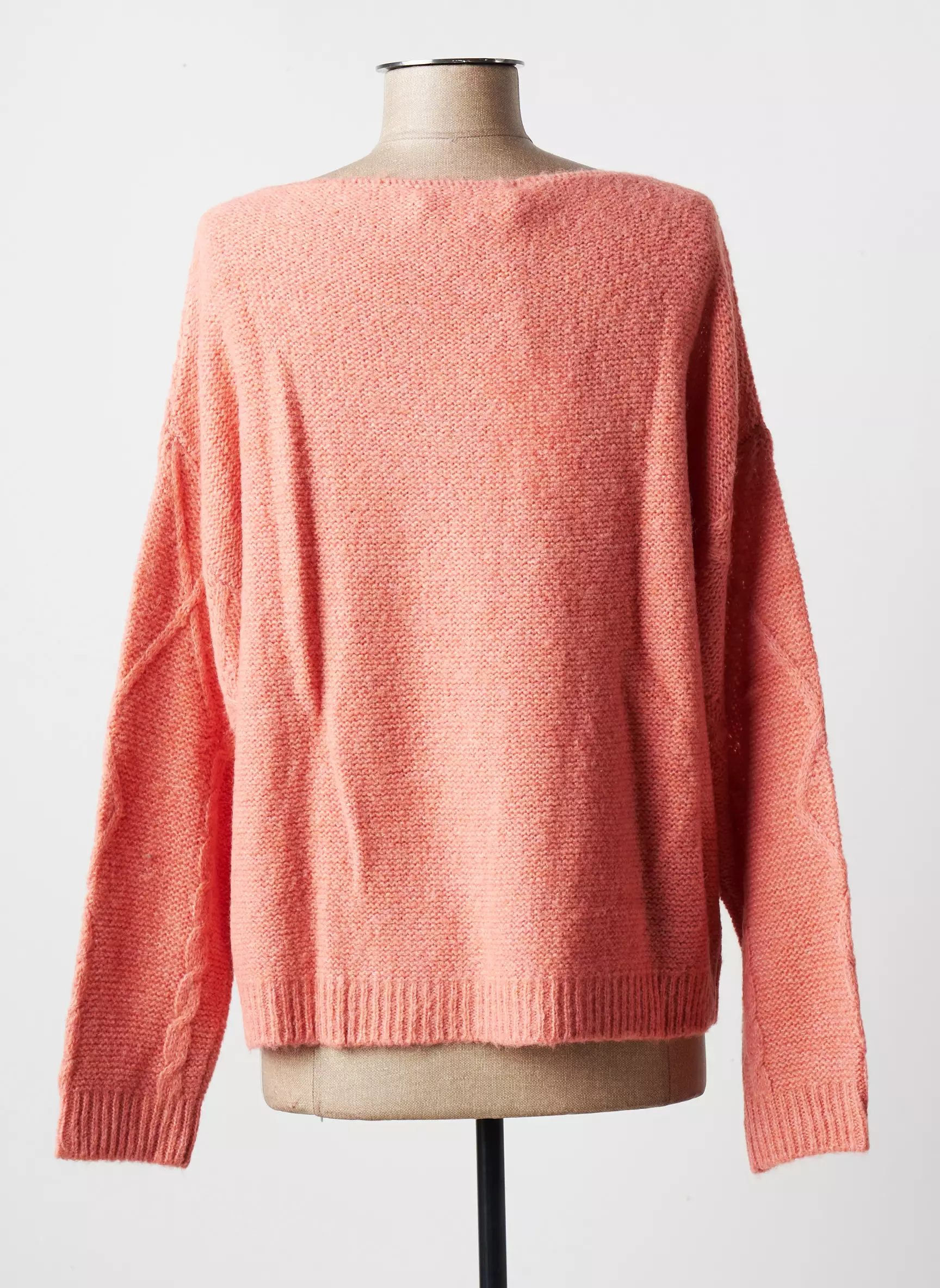 Blanc Boheme Pulls Femme couleur orange