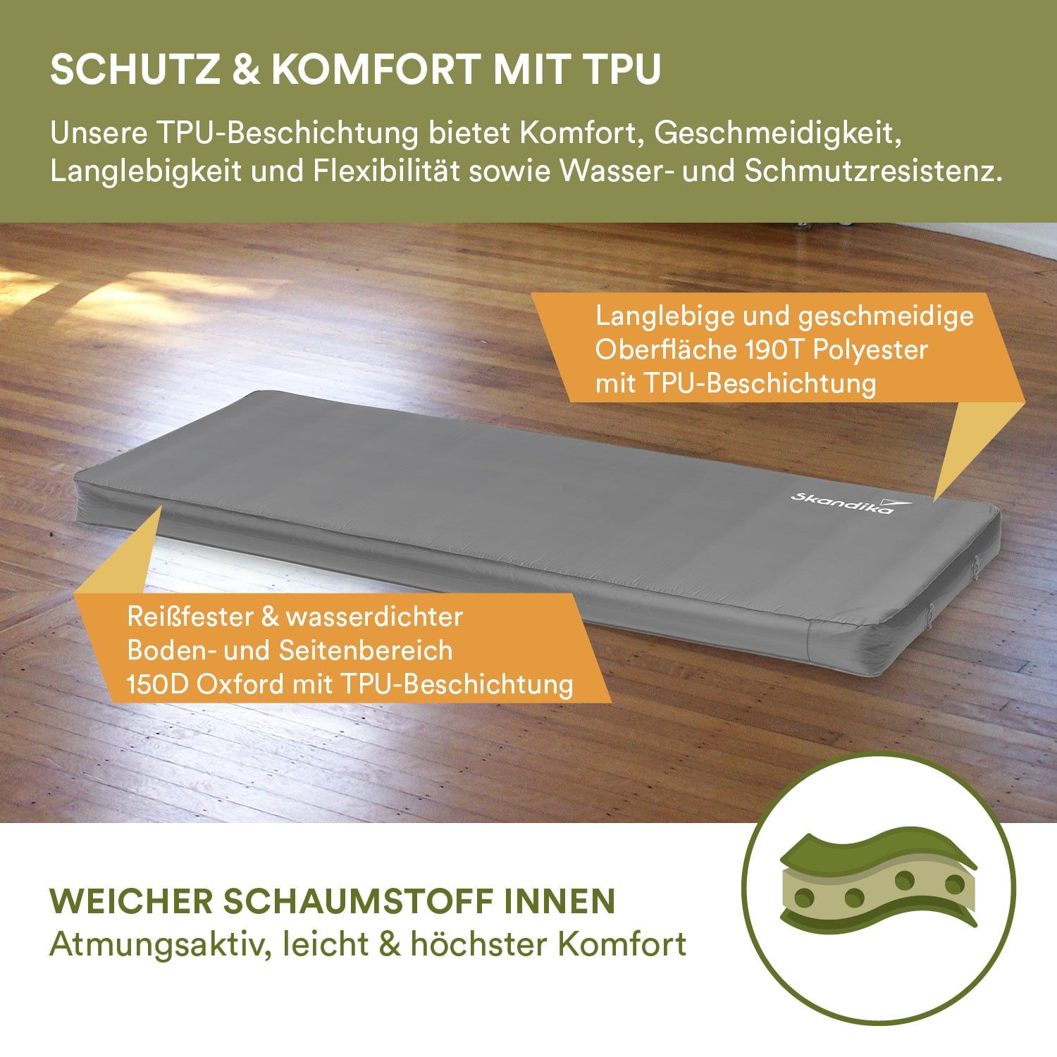 Skandika Easy 3D Premium Single selbstaufblasend