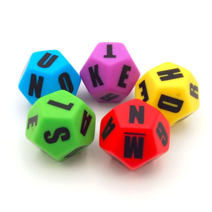 Set Buchstabenwürfel bunt