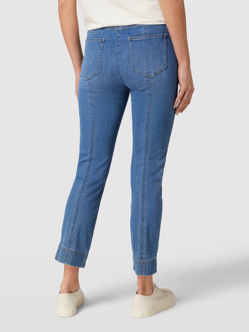 Slim Fit Jeans mit angedeuteten Eingrifftaschen Modell 'IGOR' in blau