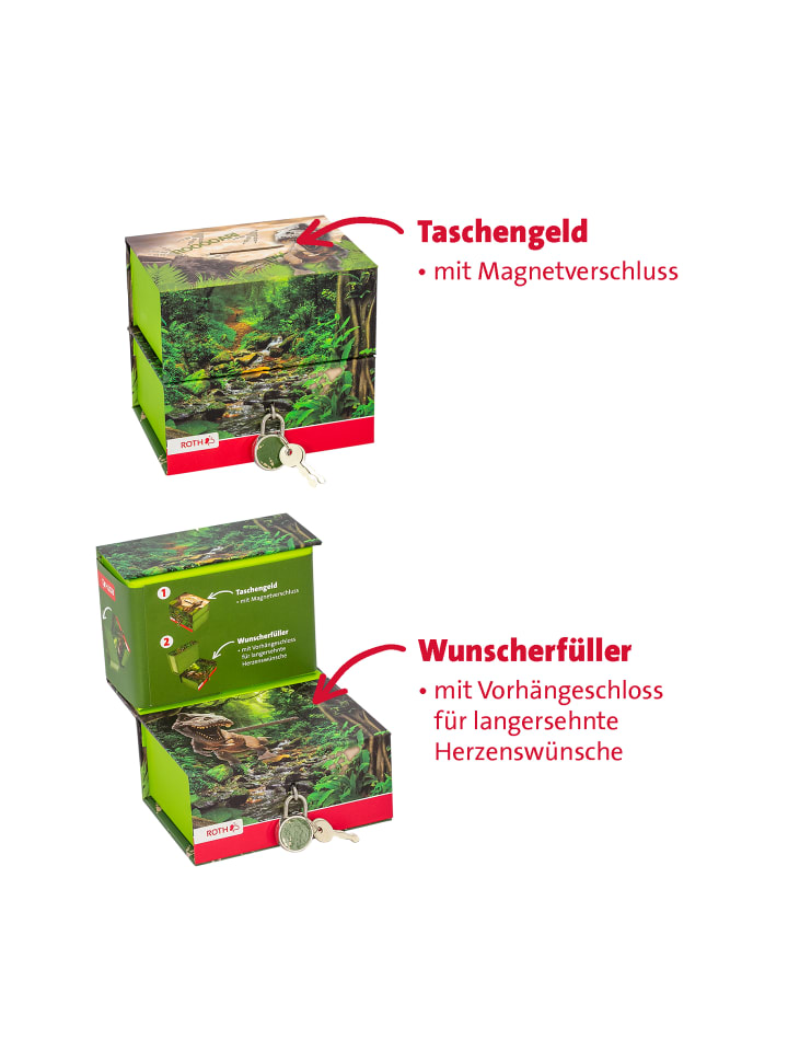 ROTH Spardose Tyrannosaurus in Grün günstig kaufen onesize