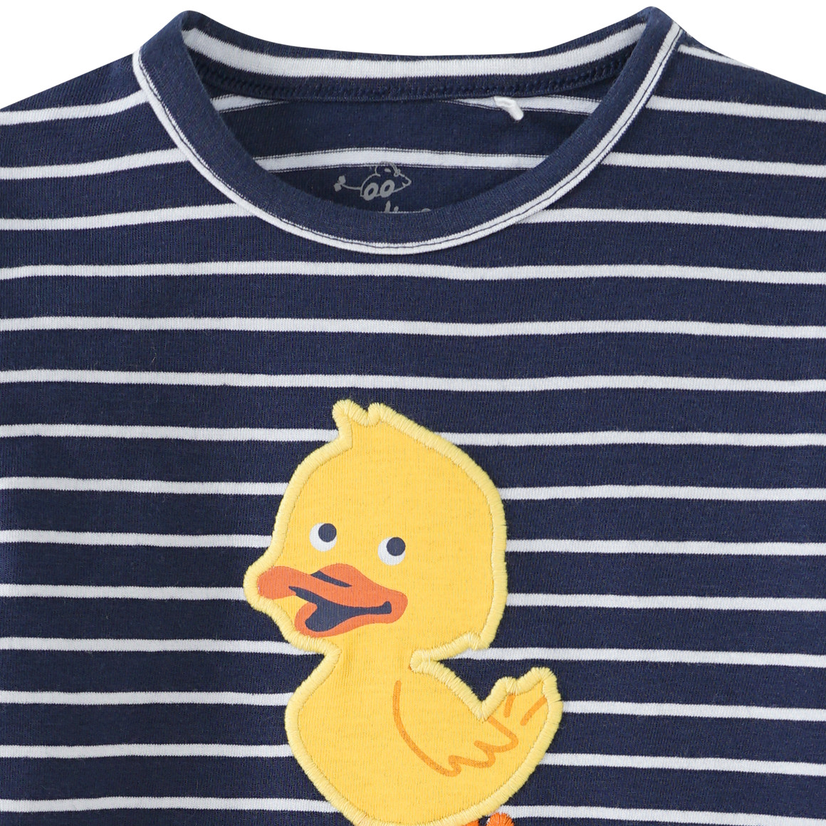 Mädchen Langarmshirt mit Entchen-Applikation