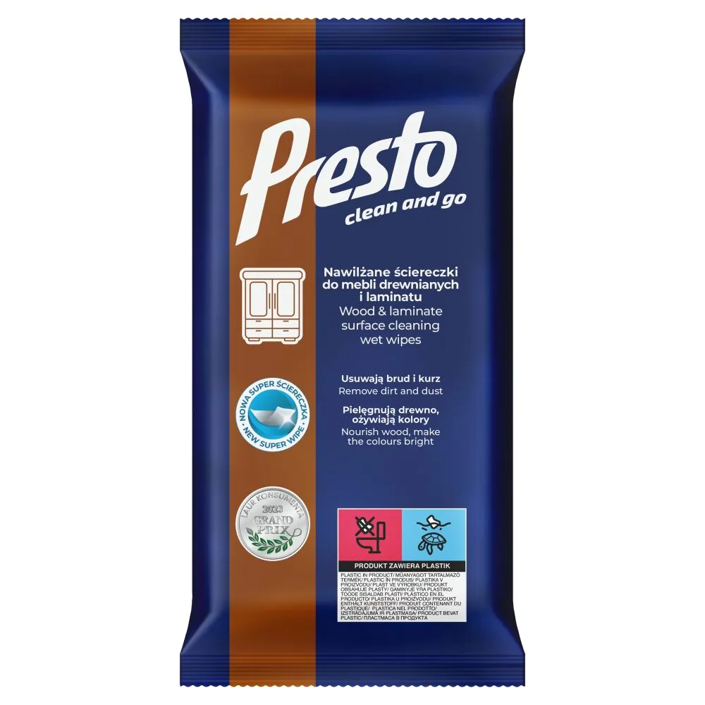 Presto Clean кућне марамице за дрвени намештај
