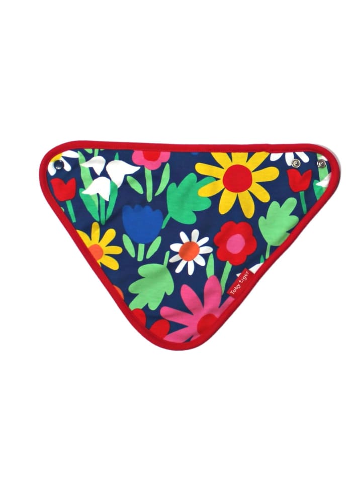 Toby Tiger Dreieckstuch mit Blumen Print in bunt günstig kaufen 0