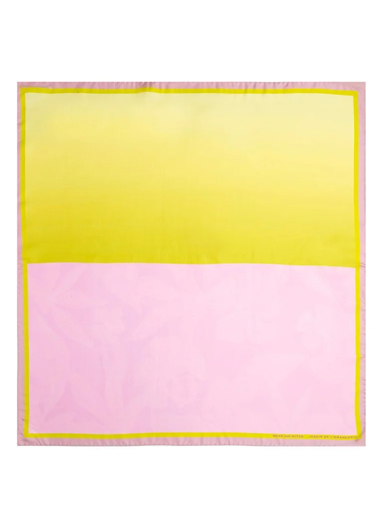 Szalik Orangerie Garden autorstwa Driesa Van Notena – szalik jedwabny 75 x 75 cm