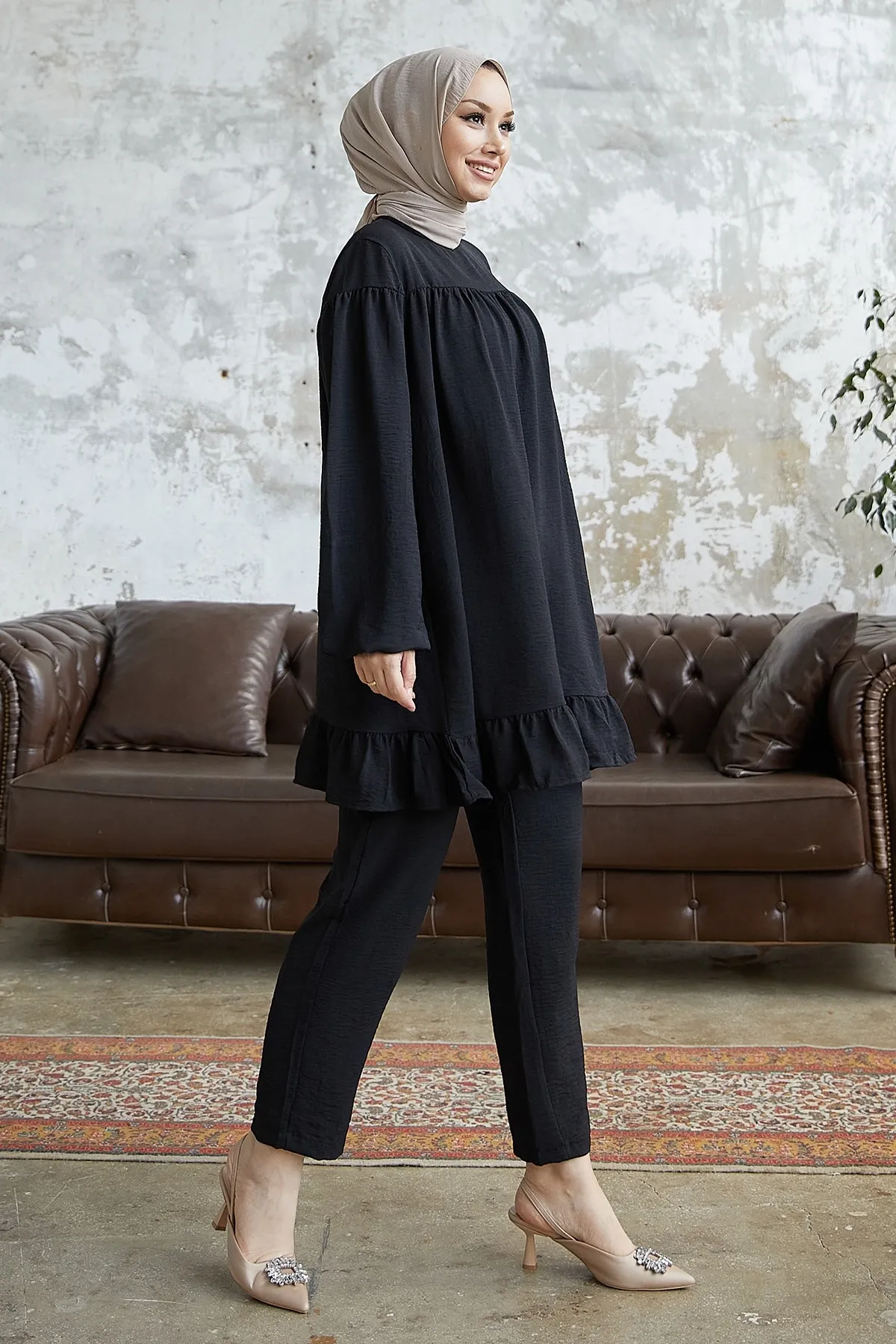 InStyle  Lively Rock-Rüschen-Doppelset – Schwarz