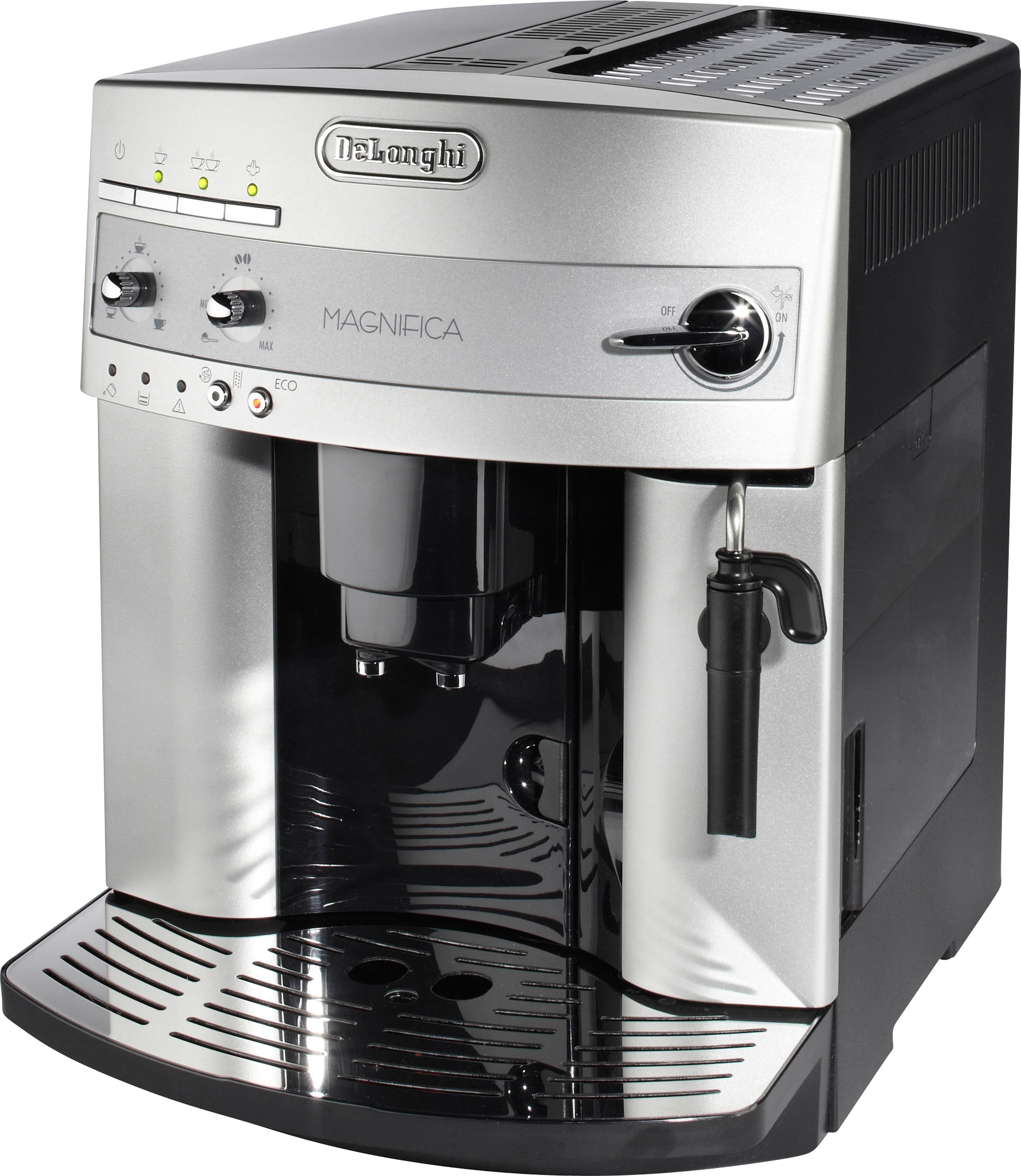 De'Longhi Kaffeevollautomat Magnifica ESAM 3200.S, Milchaufschäumdüse, Kegelmahlwerk 13 Stufen, Herausnehmbare Brühgruppe