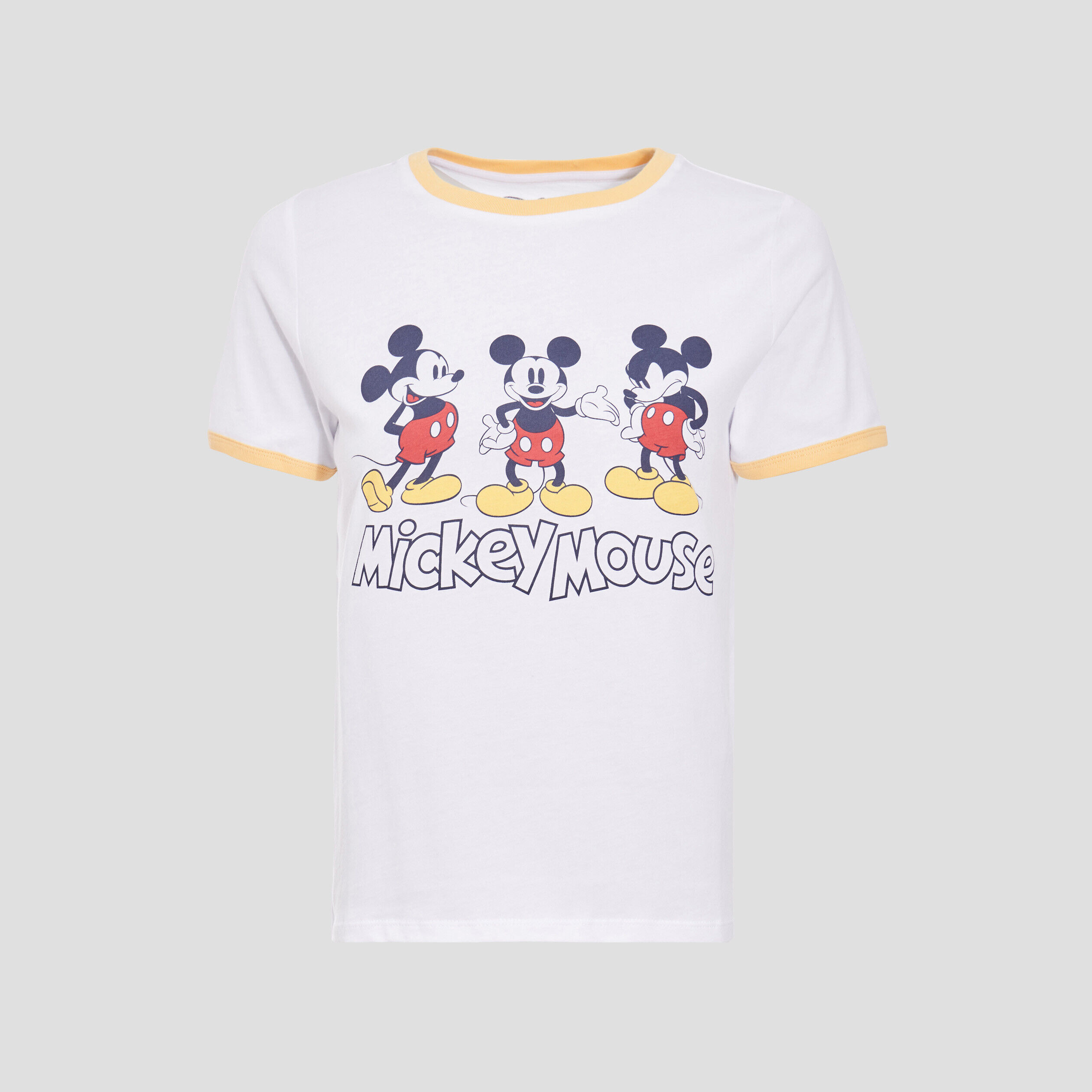 T-shirt manches courtes Mickey ecru femme | Cache Cache
