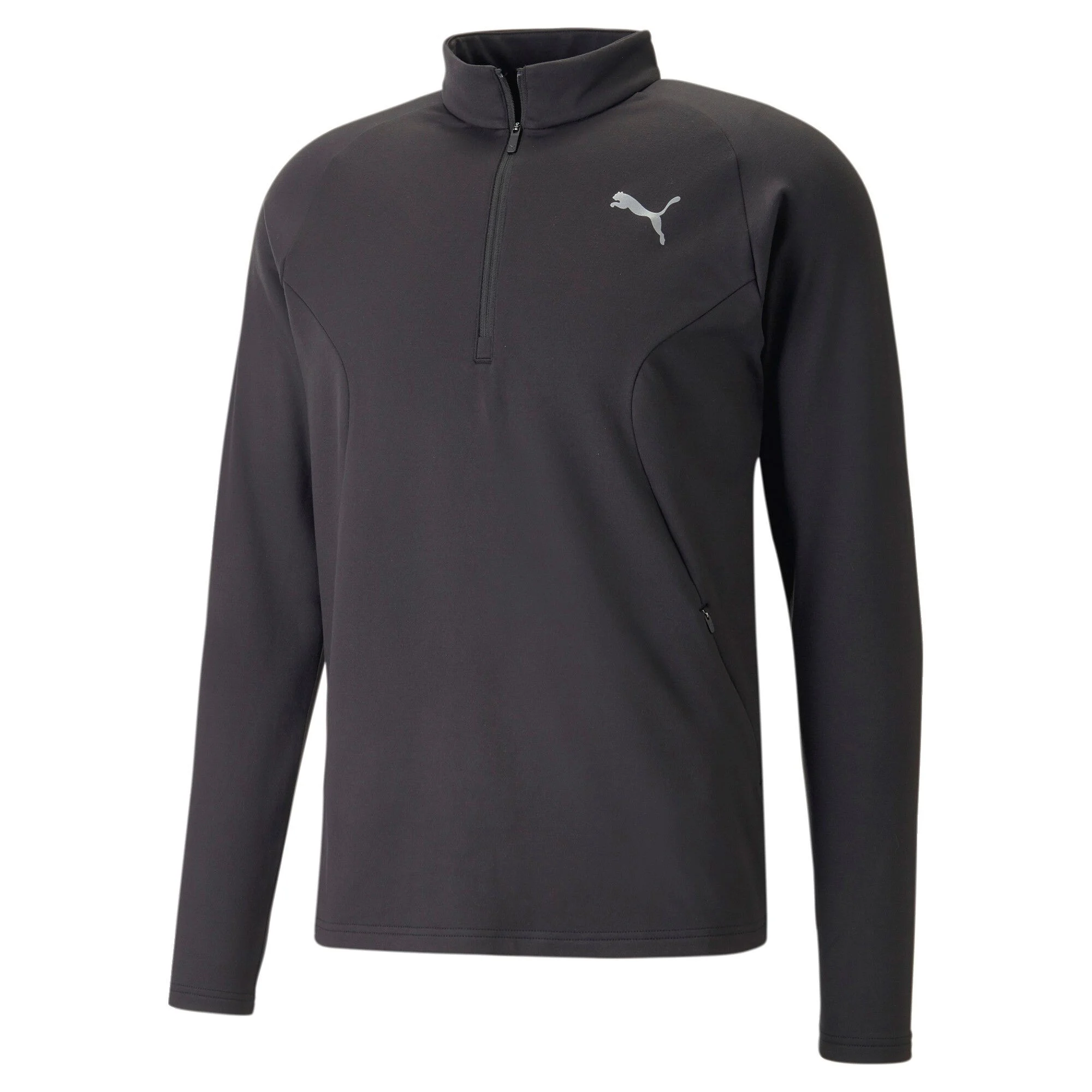 Run Cloudspun Knit Half-Zip Longsleeve Herren - Schwarz