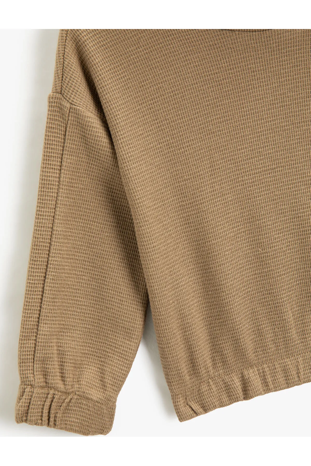 Koton  Strukturiertes Basic-Sweatshirt mit Kapuze, elastischem Bund und Bündchen