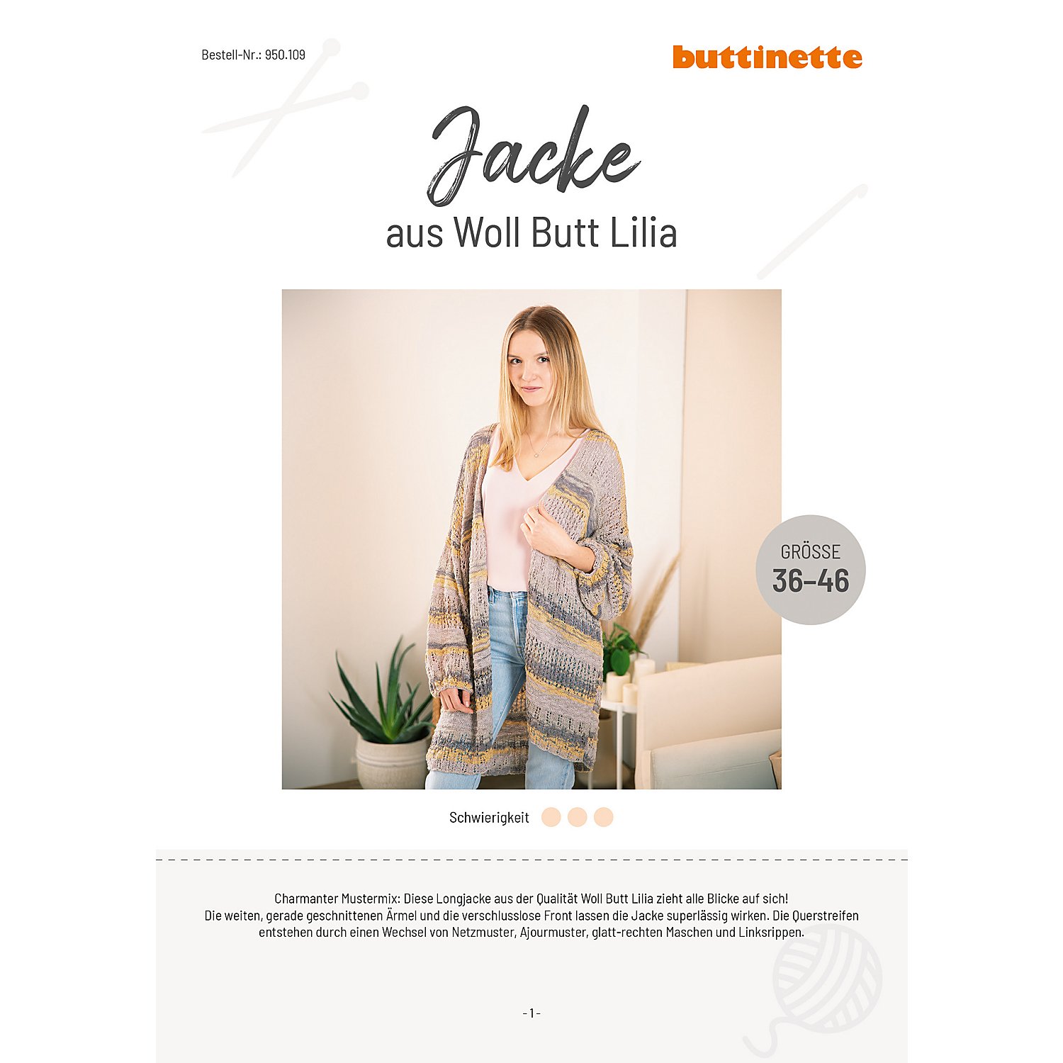 Strickanleitung – Jacke aus Woll Butt Lilia