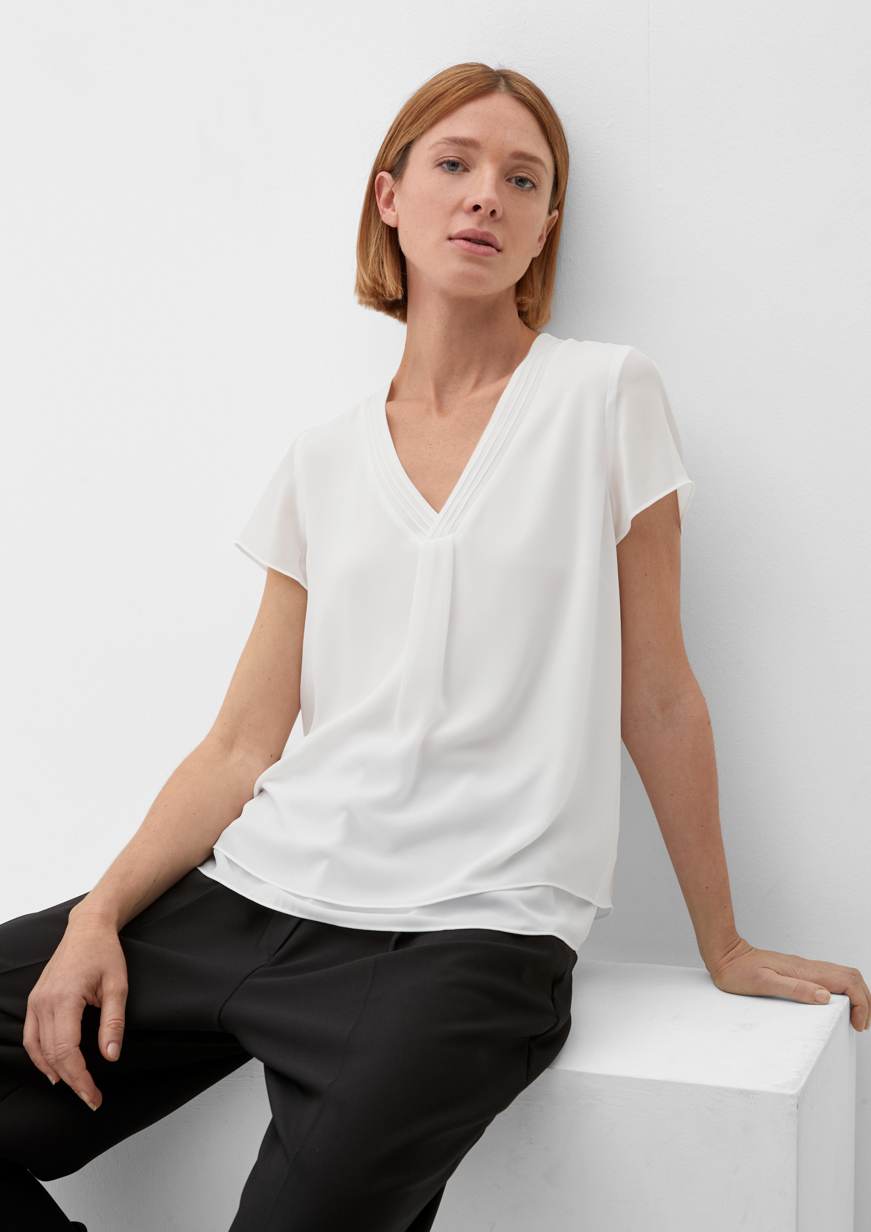 Layering-Bluse aus Chiffon  01.899.12.3121-0200