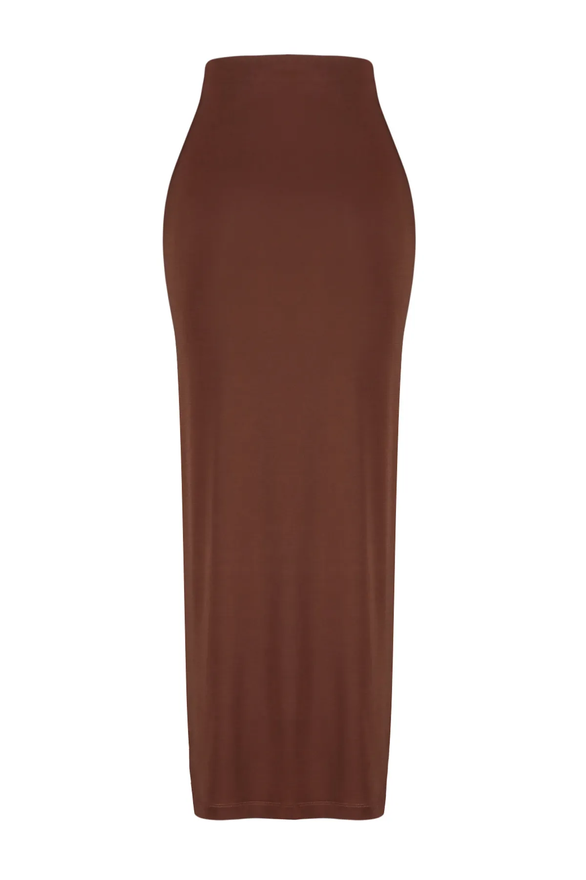 Trendyol Collection  Brauner gewebter Maxirock TBESS23ET00021