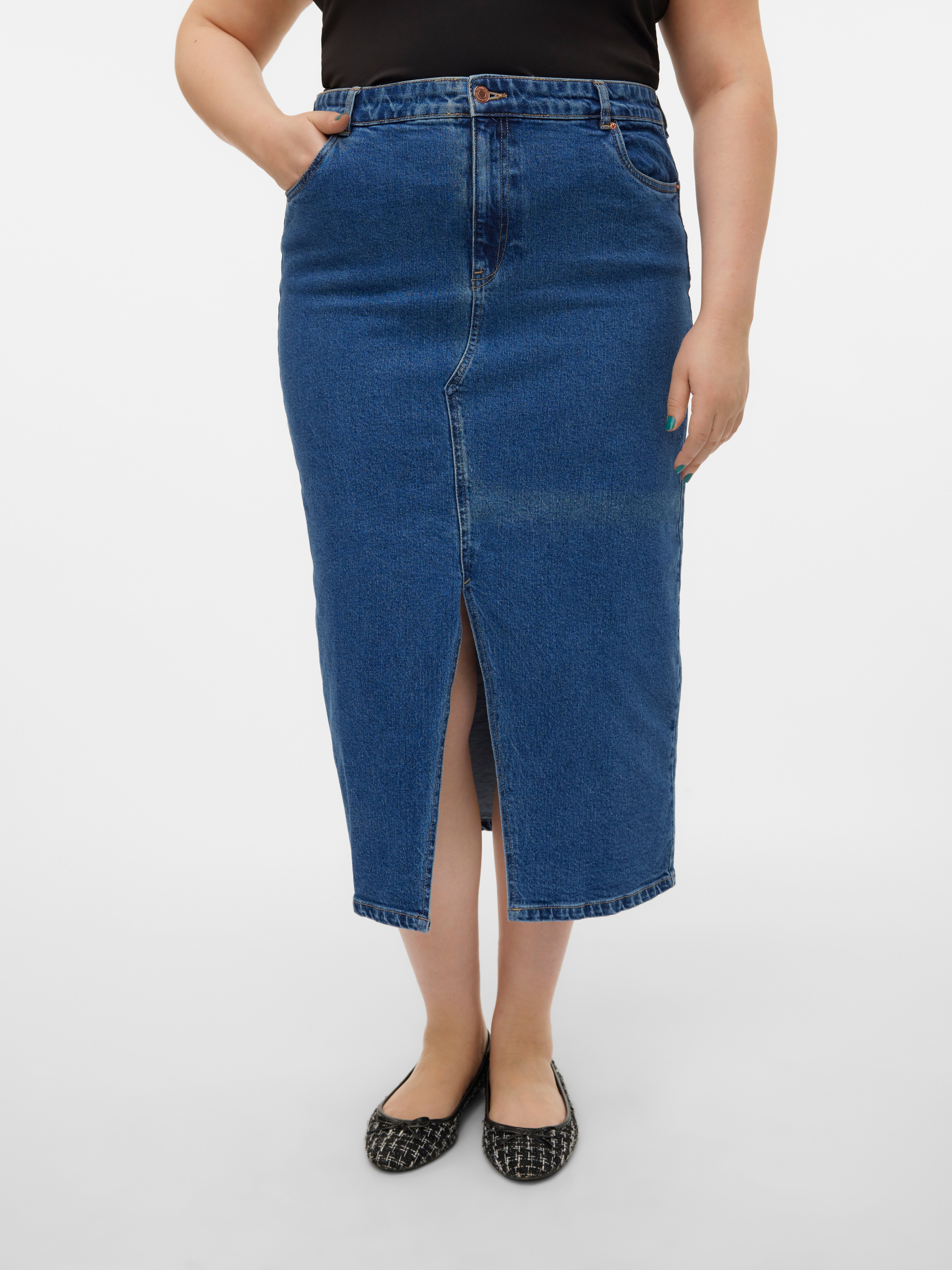 VMCVERI Hohe Taille Langer Rock