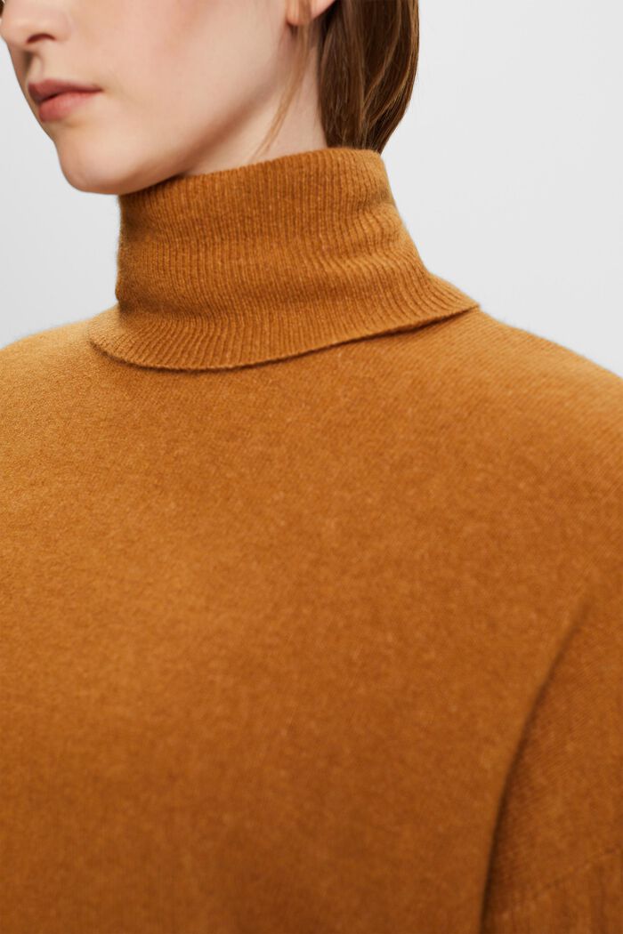 Rollkragenpullover aus Wollmix