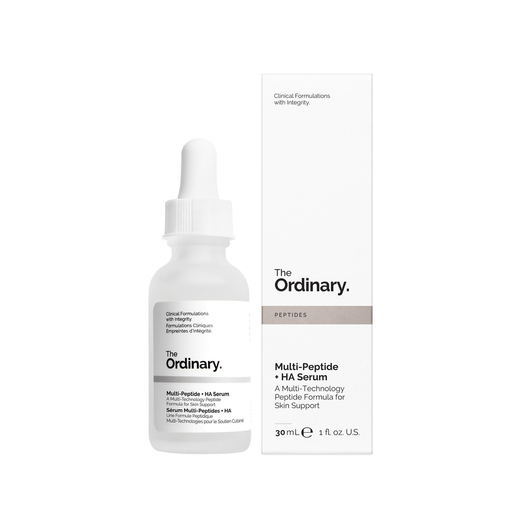 The Ordinary Sérum Multi-Peptides + HA Un sérum peptidique anti-âge multi-action.